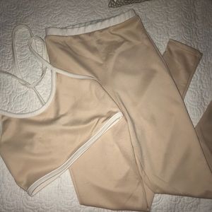 Two piece crop top and pants piece